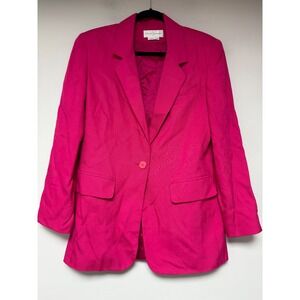 CASUAL CORNER Pink Blazer Jacket Single Button Size 10